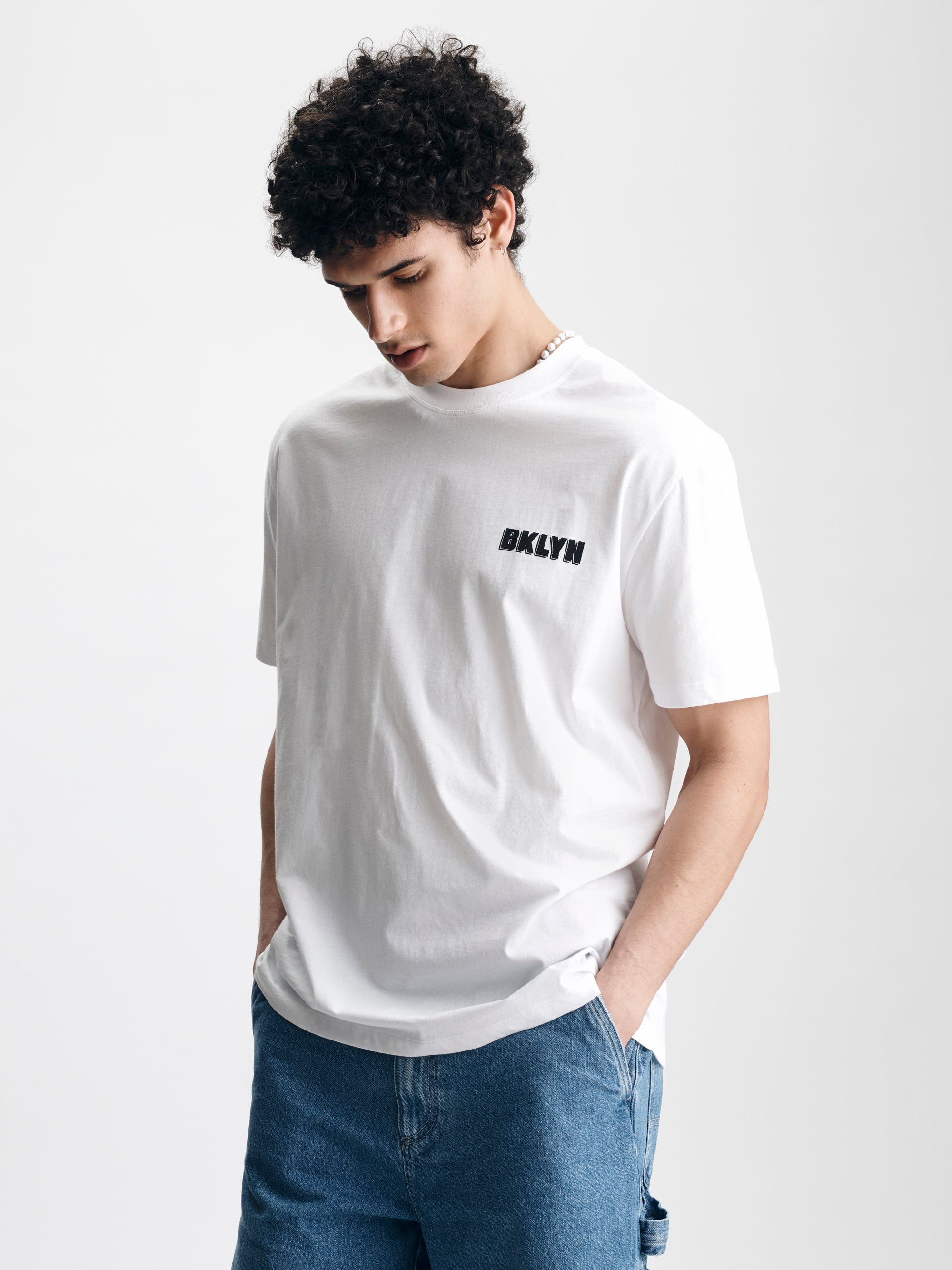 Men's BKLYN T-Shirt in White - BROOKLYN INDUSTRIES