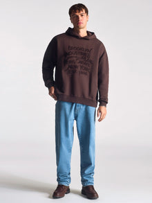 Men's Brooklyn Vintage Hooded Sweatshirt In Coffee Bean - BROOKLYN INDUSTRIES