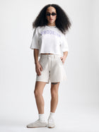 Women's Cropped Brooklyn T-Shirt in White - BROOKLYN INDUSTRIES