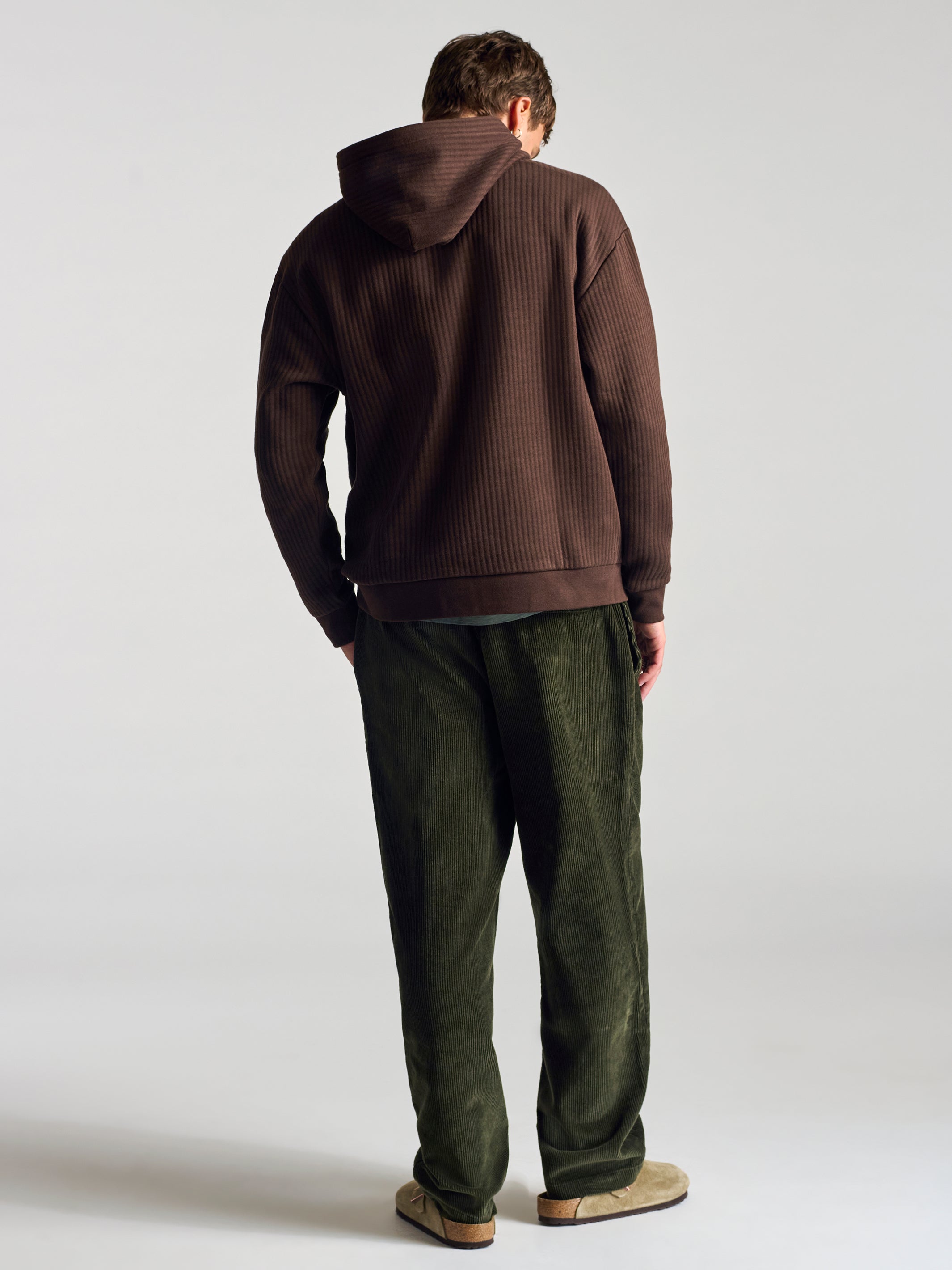 Men's Hooded Sweatshirt In Coffee Bean - BROOKLYN INDUSTRIES