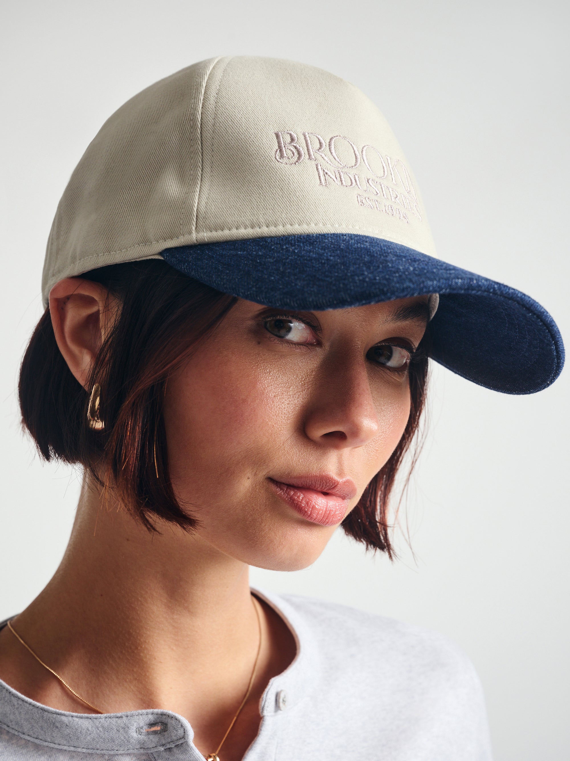 BKI Cap in Stone and Light Night - BROOKLYN INDUSTRIES