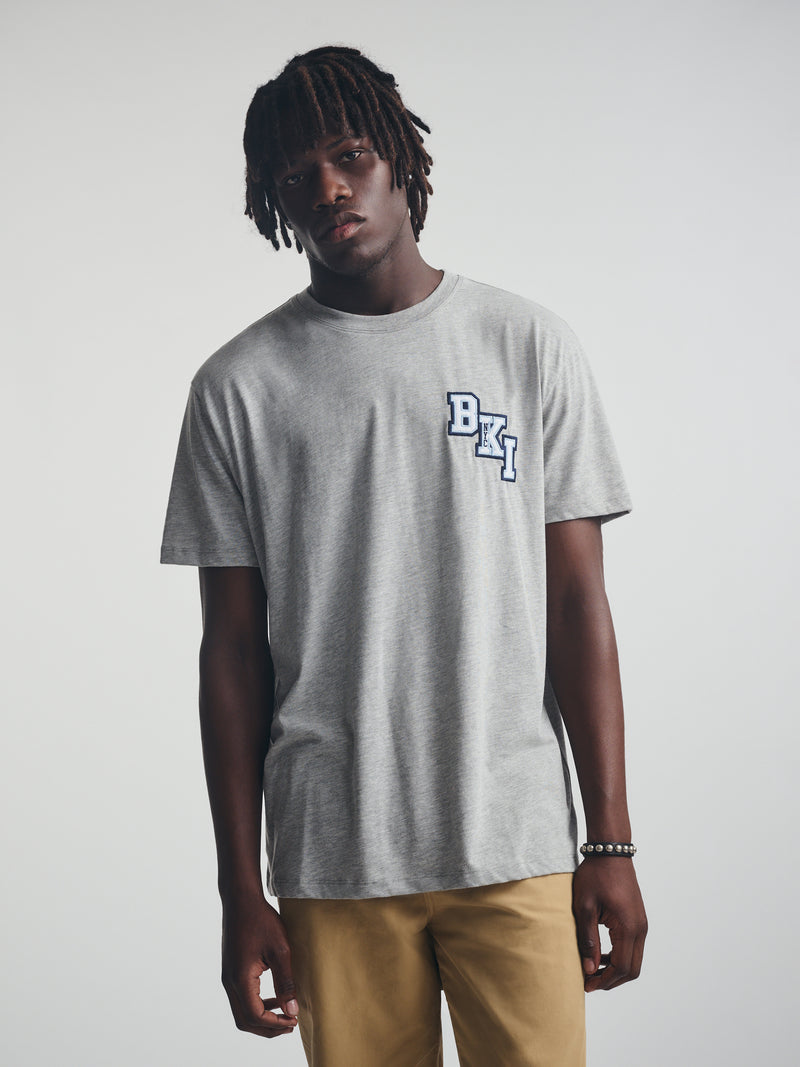 Men's Brooklyn T-Shirt in Mid Grey Melange