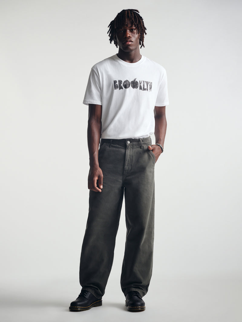 Men's Baggy Pants in British Khaki Canvas