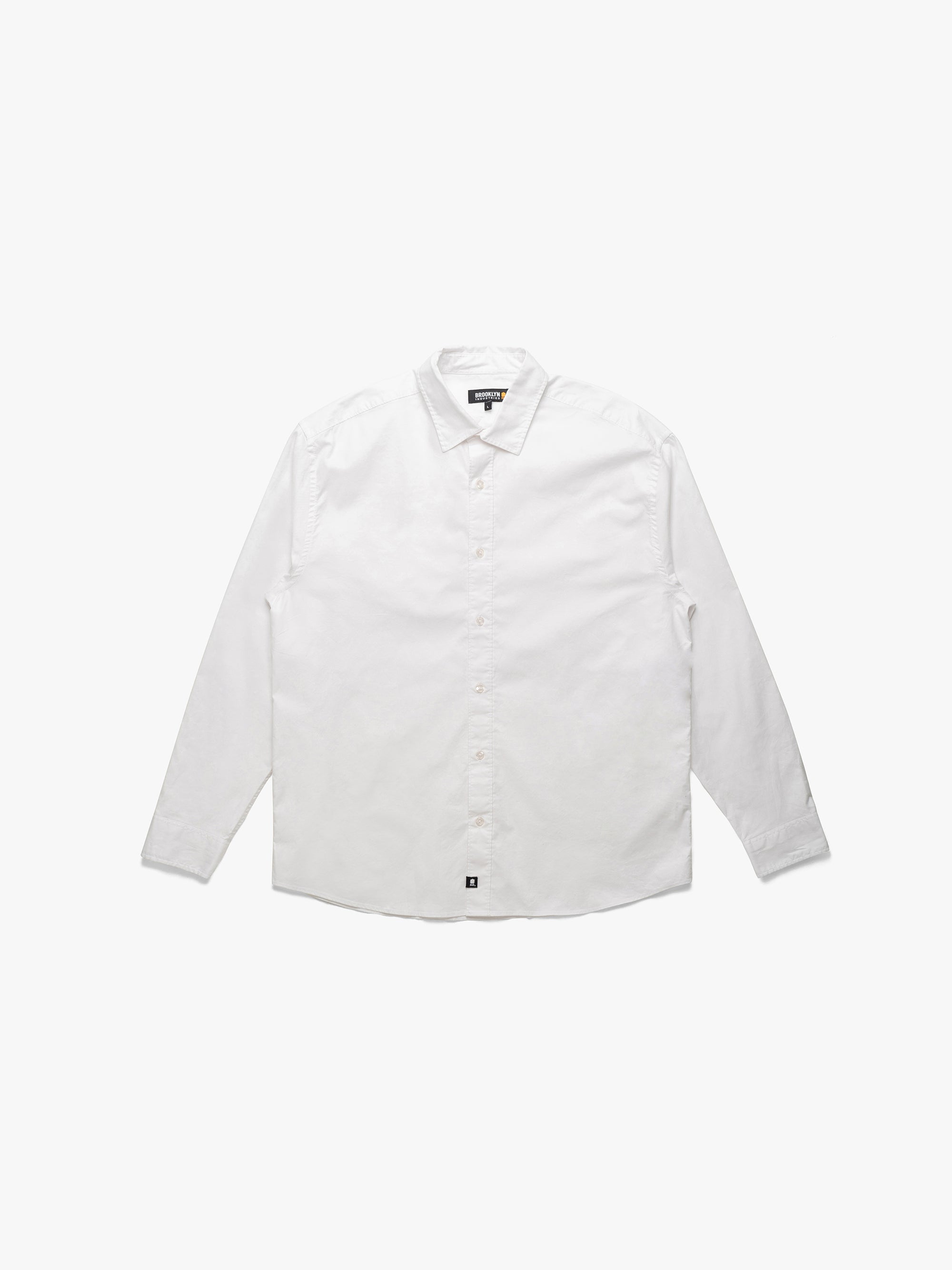 Men's Long Sleeve Shirt In White - BROOKLYN INDUSTRIES