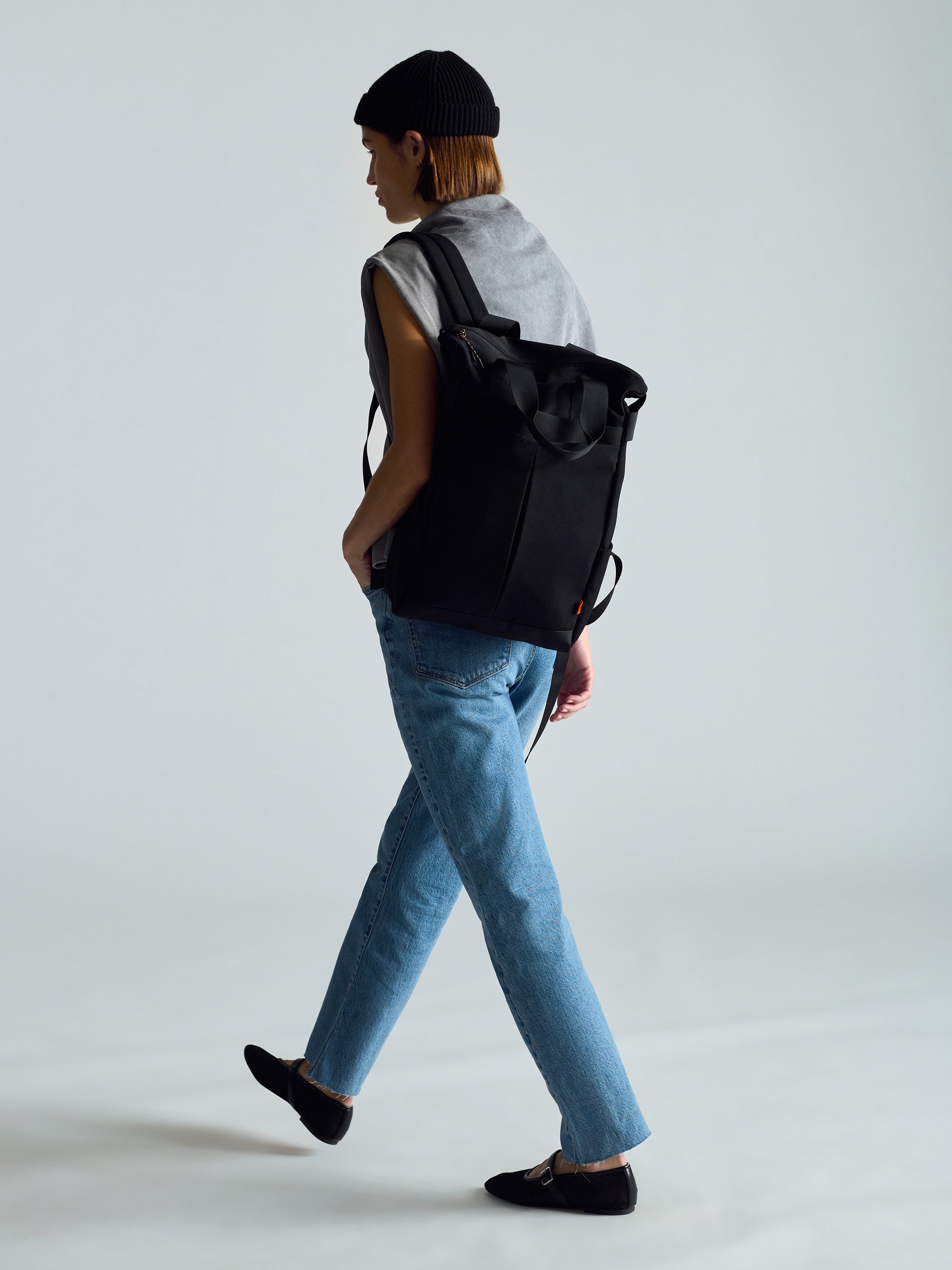 brooklyn and bailey mini backpacks Brooklyn Industries Utility Backpack in Black