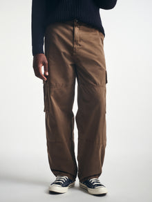 Men's Cargo Pants in Mocha Twill - BROOKLYN INDUSTRIES
