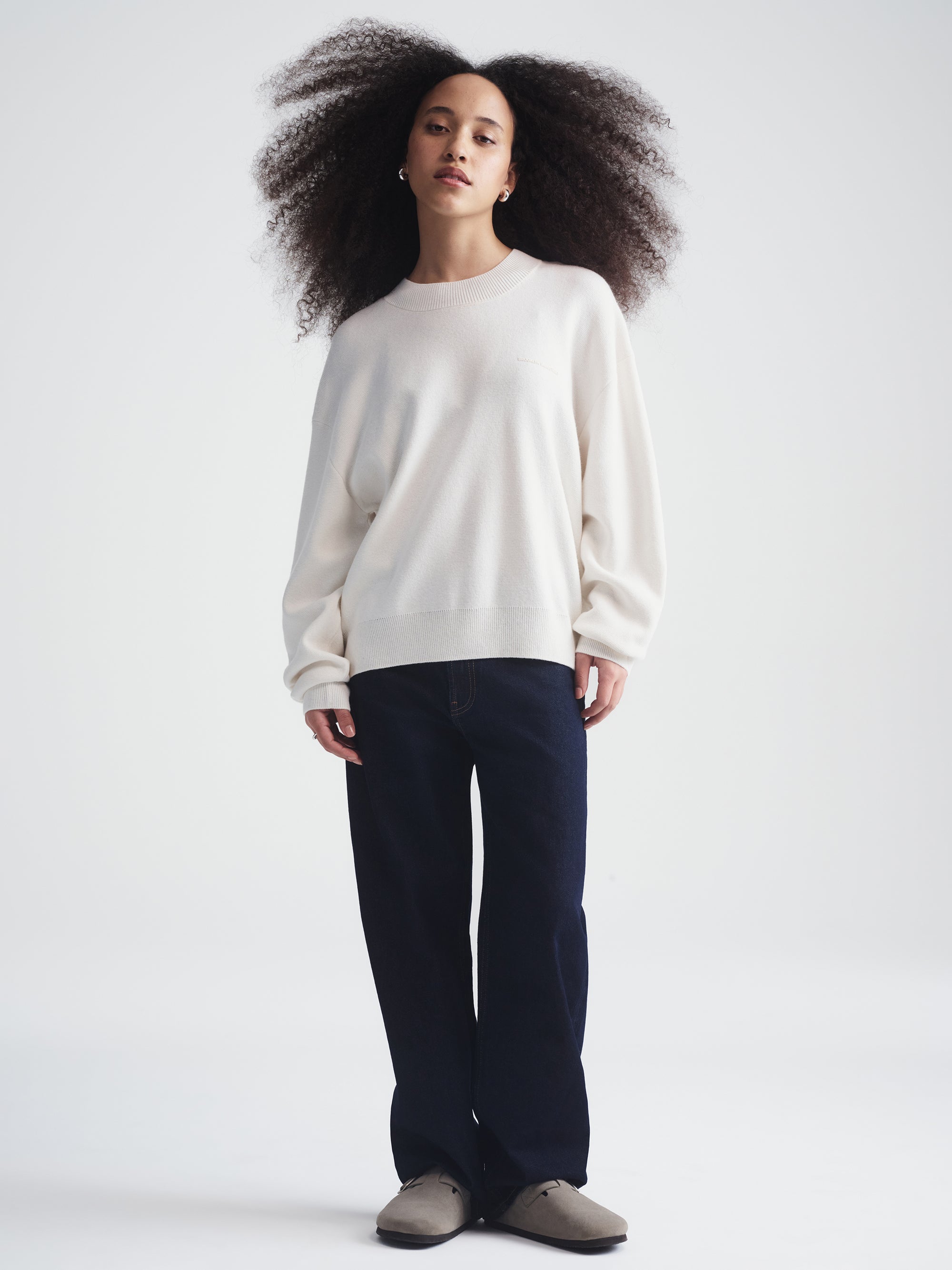 Women's Brooklyn Waffle Sweater in Antique White