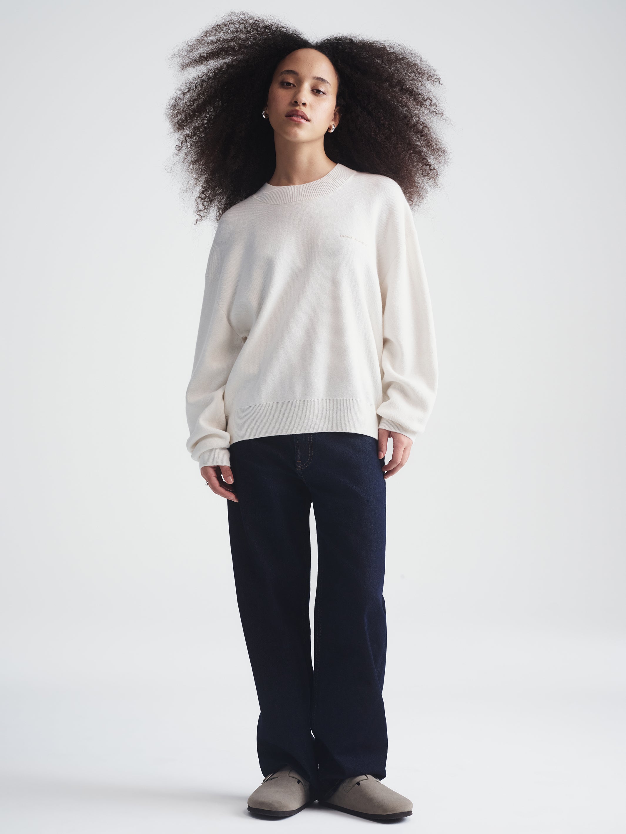 Women's Brooklyn Waffle Sweater in Antique White