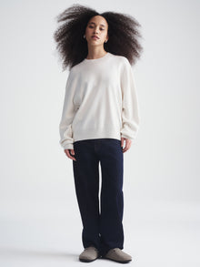 Women's Brooklyn Waffle Sweater in Antique White