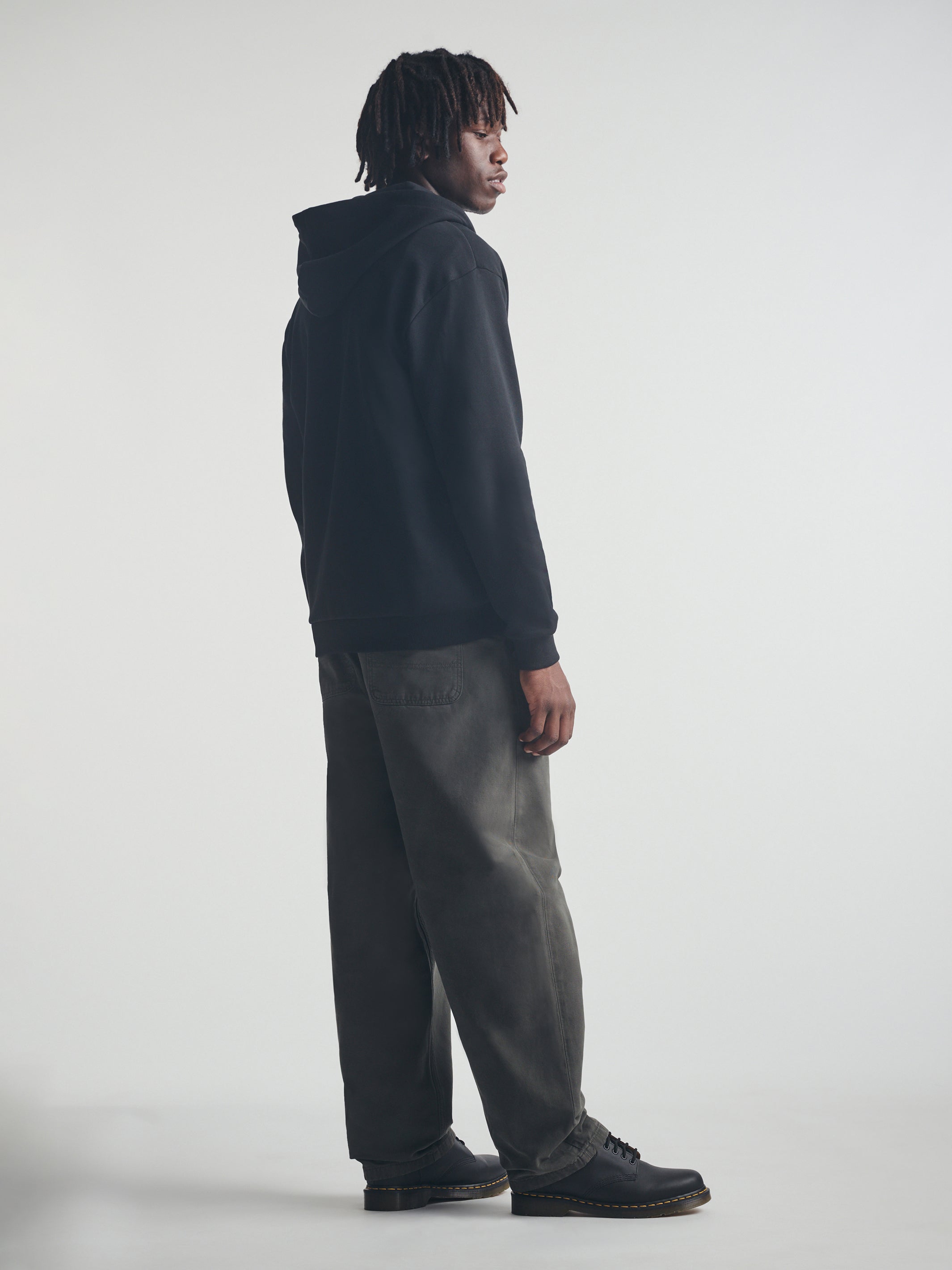 Men's Brooklyn Zip-Up Hoodie in Black - BROOKLYN INDUSTRIES