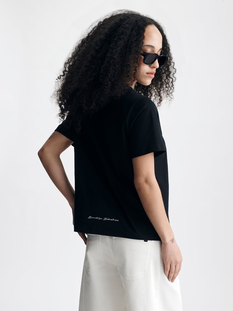 Women's Coffee Run T-Shirt in Black - BROOKLYN INDUSTRIES