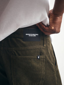 Men's Utility Pants In Dark Olive Cord - BROOKLYN INDUSTRIES