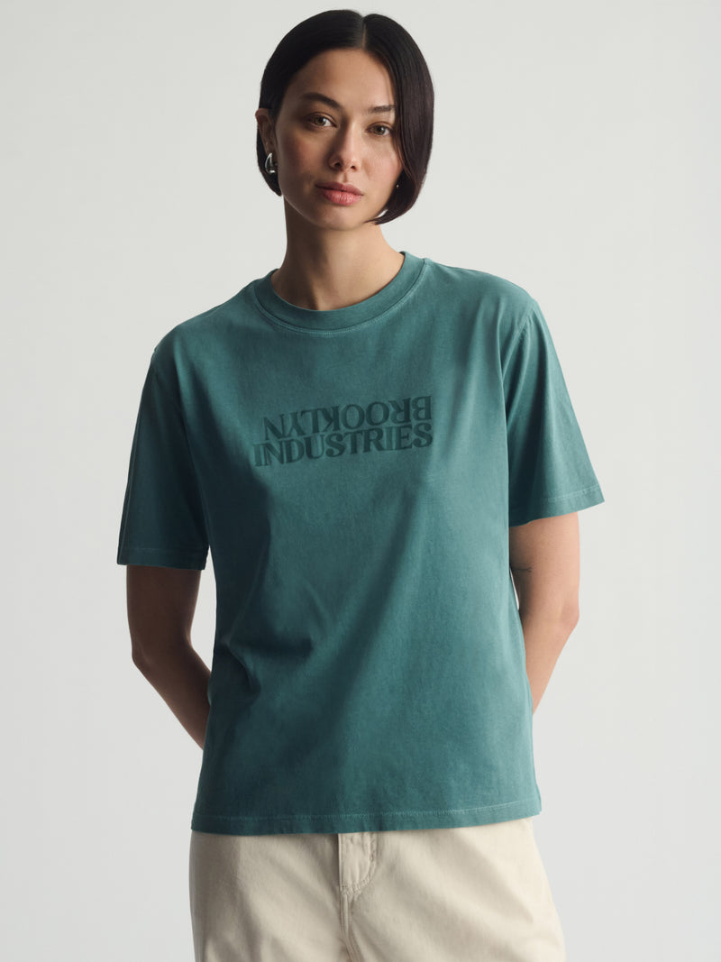 Women's Brooklyn Industries Graphic T-Shirt In Silver Pine