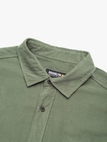 Men's Long Sleeve Corduroy Shirt In Agave Green - BROOKLYN INDUSTRIES