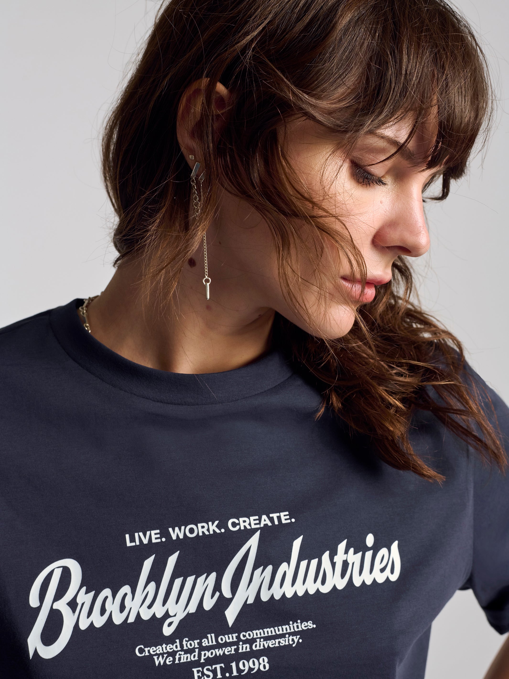 Women's Brooklyn 1998 T-Shirt In Navy - BROOKLYN INDUSTRIES