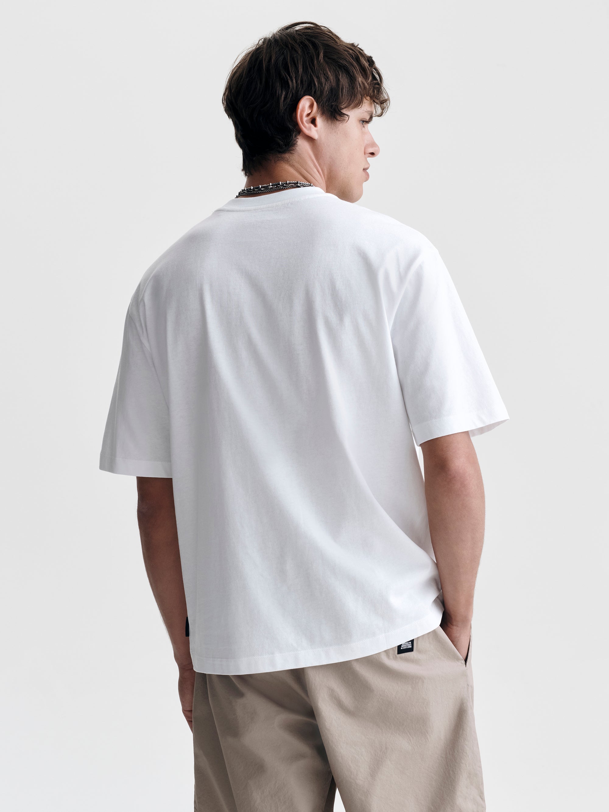 Men's Brooklyn Pocket T-Shirt in White - BROOKLYN INDUSTRIES
