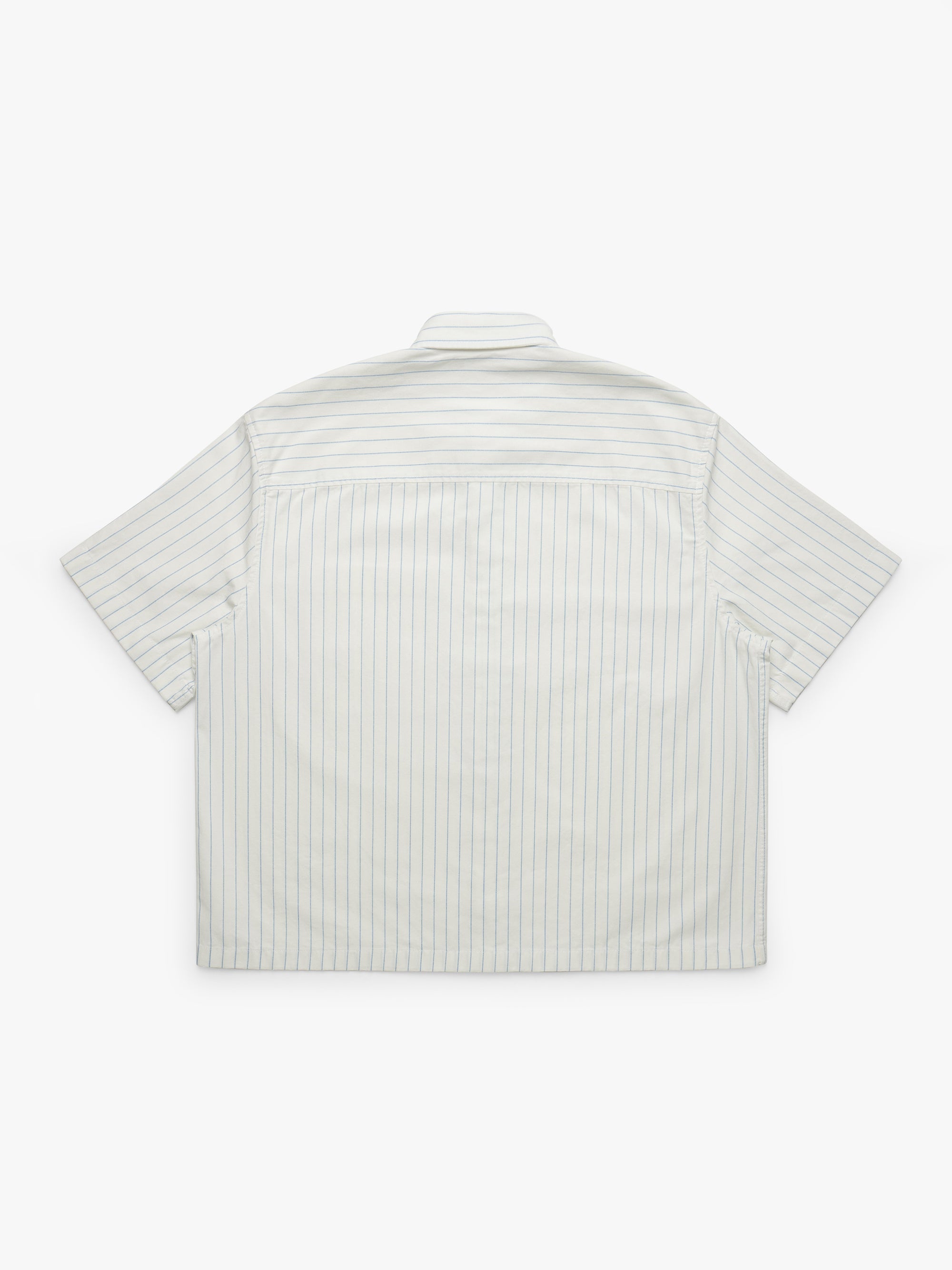 Men's Brooklyn Striped Short Sleeve Shirt In Bel Air Blue - BROOKLYN INDUSTRIES