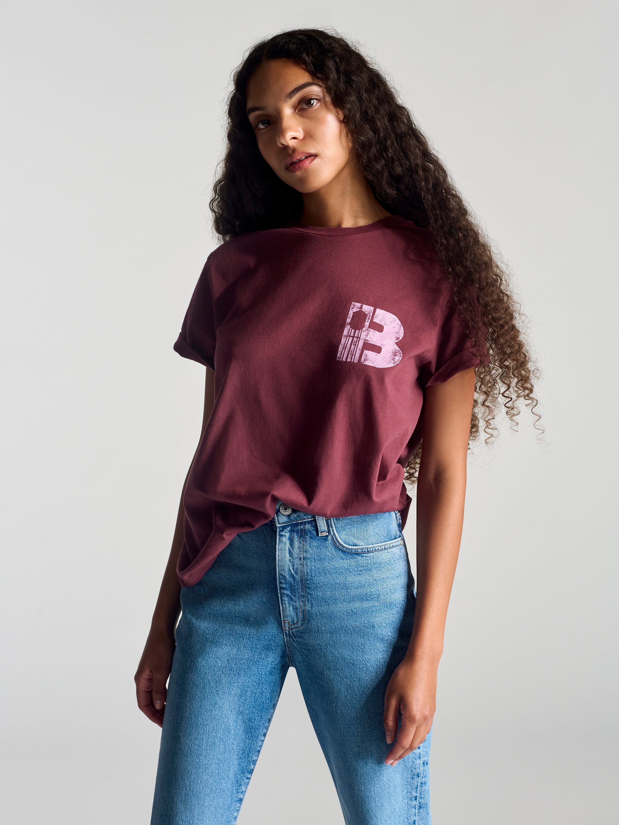 Women's Brooklyn Vintage T-Shirt In Red Mahogany - BROOKLYN INDUSTRIES