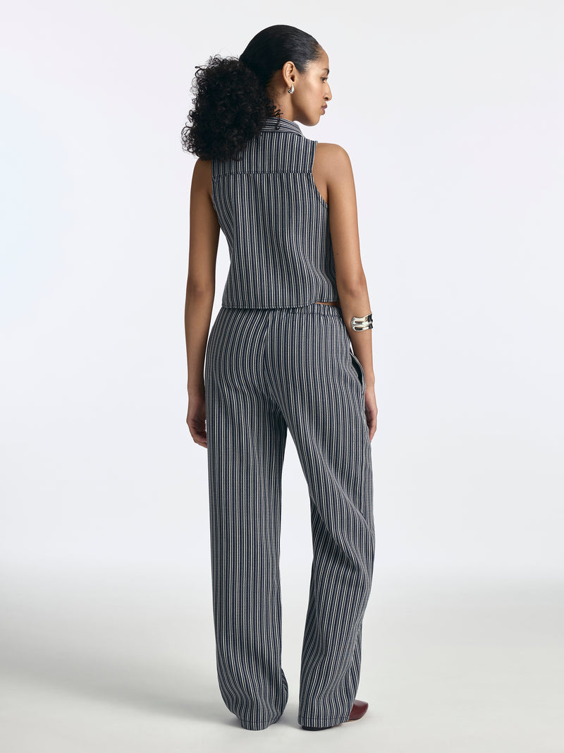 Women's Drawstring Striped Pants - BROOKLYN INDUSTRIES