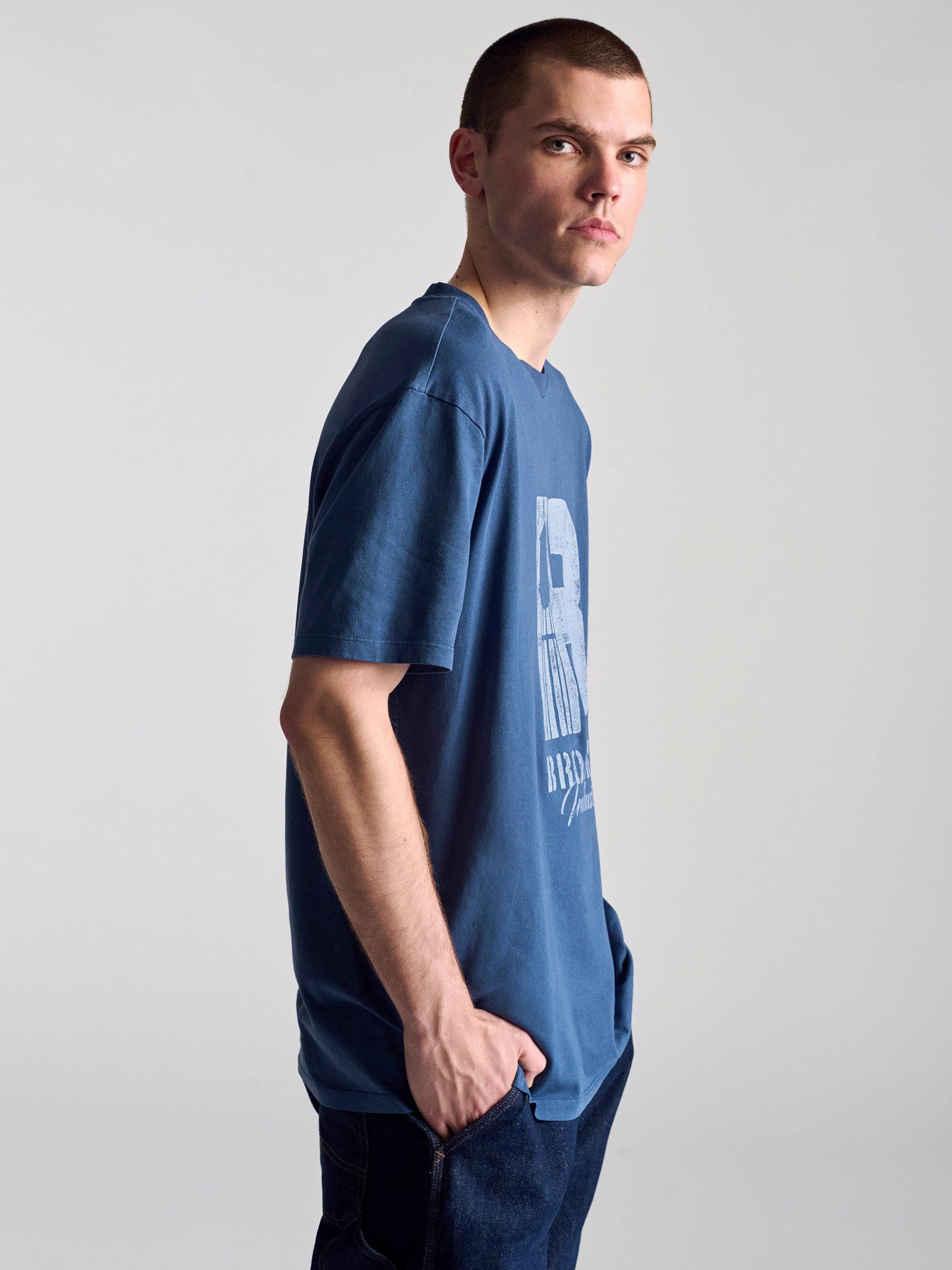 Men's Brooklyn Vintage T-Shirt In Dark Denim - BROOKLYN INDUSTRIES