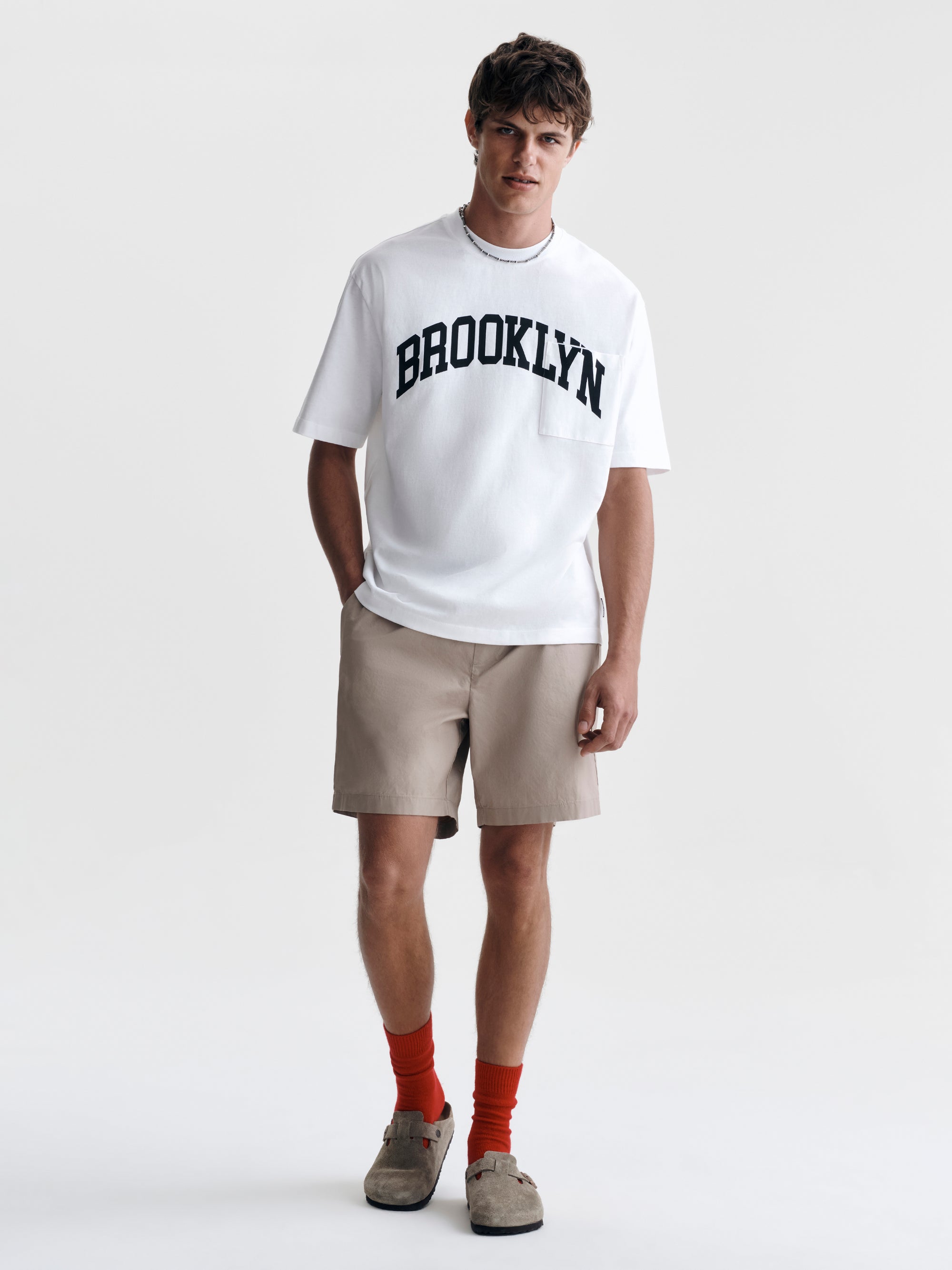 Men's Brooklyn Pocket T-Shirt in White - BROOKLYN INDUSTRIES