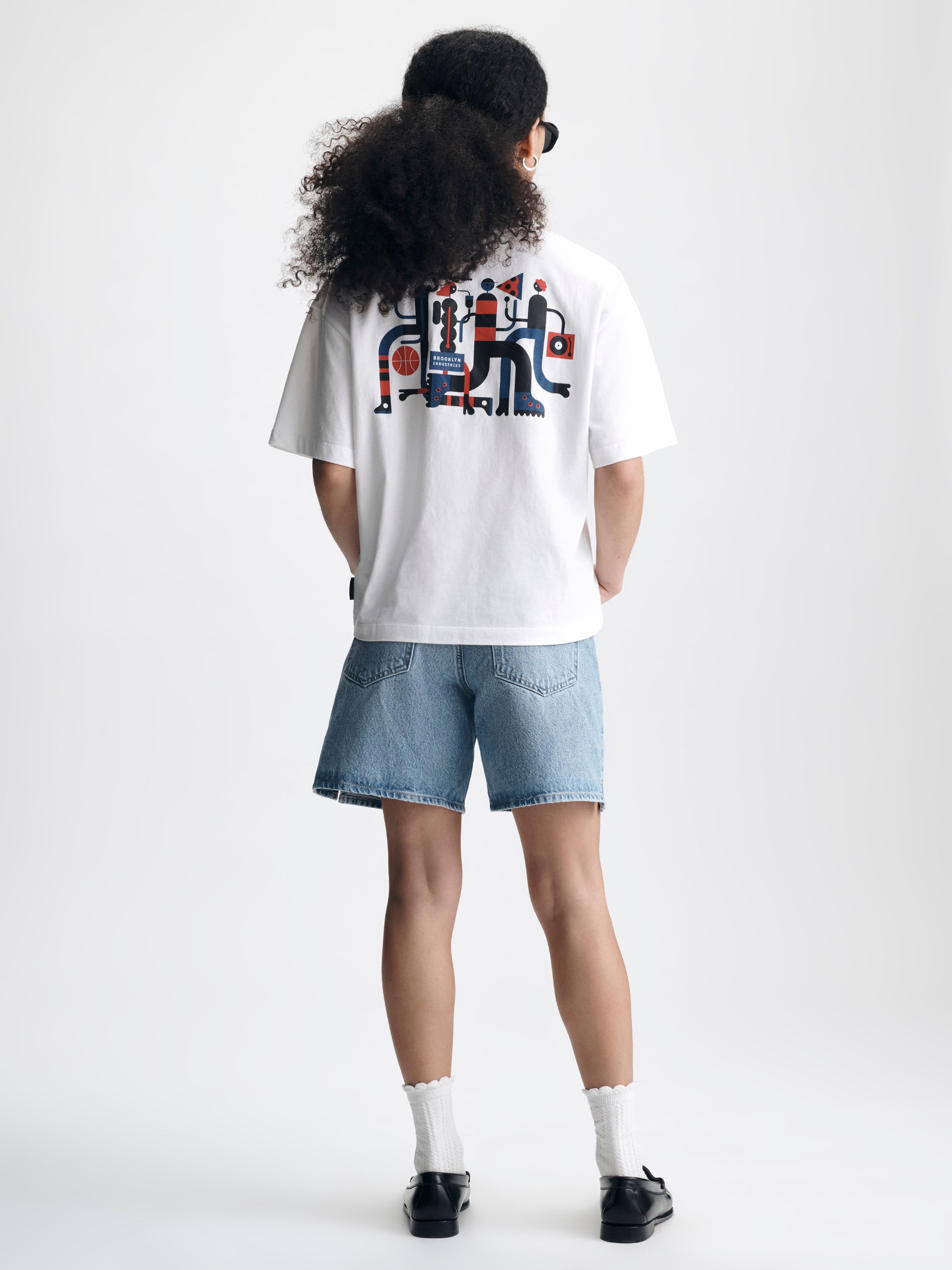 Women's City Rhythm T-Shirt in White - BROOKLYN INDUSTRIES