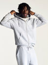 Men's Montrose Zip Up Hooded Sweatshirt In Grey Melange - BROOKLYN INDUSTRIES