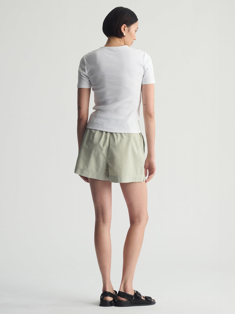 Women's Brooklyn Ribbed Fitted T-Shirt In White