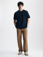 Men's Pique Logo T-Shirt in Black Iris - BROOKLYN INDUSTRIES