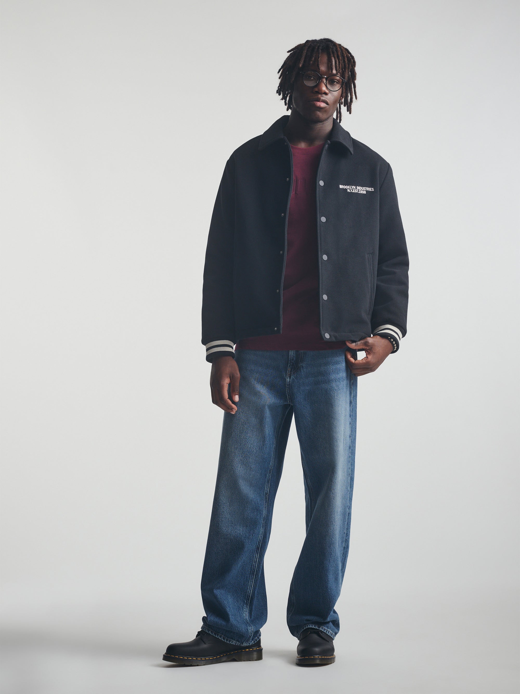 Men's Brooklyn Bomber Jacket in Jet Black - BROOKLYN INDUSTRIES