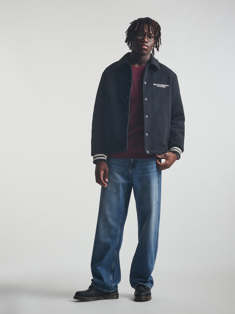 Men's Brooklyn Bomber Jacket in Jet Black - BROOKLYN INDUSTRIES