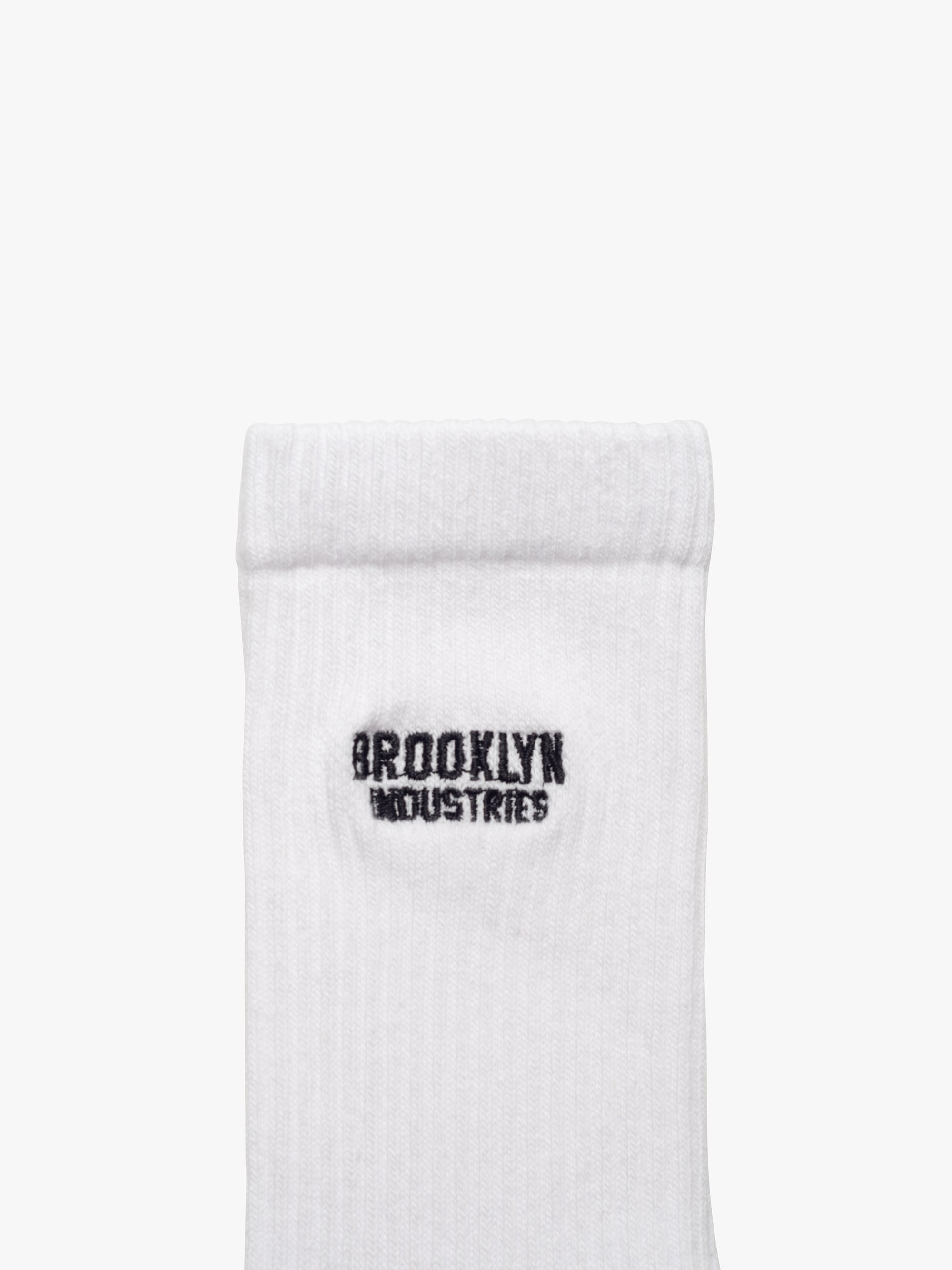 Men's Socket Socks in White - BROOKLYN INDUSTRIES