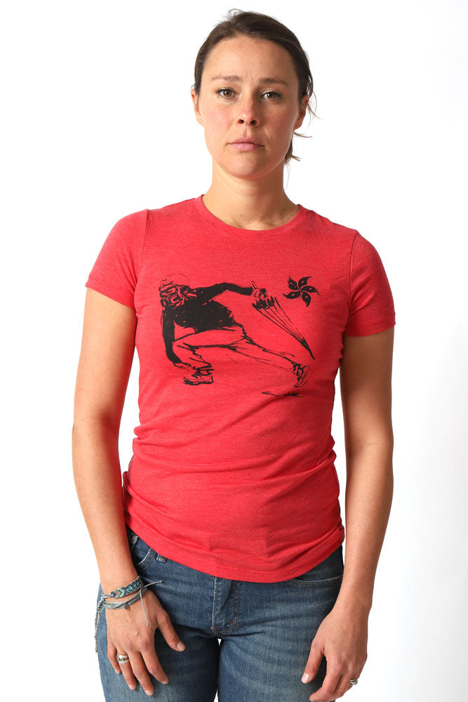 Women's Hong Kong Protest T-Shirt In Heather White - BROOKLYN INDUSTRIES