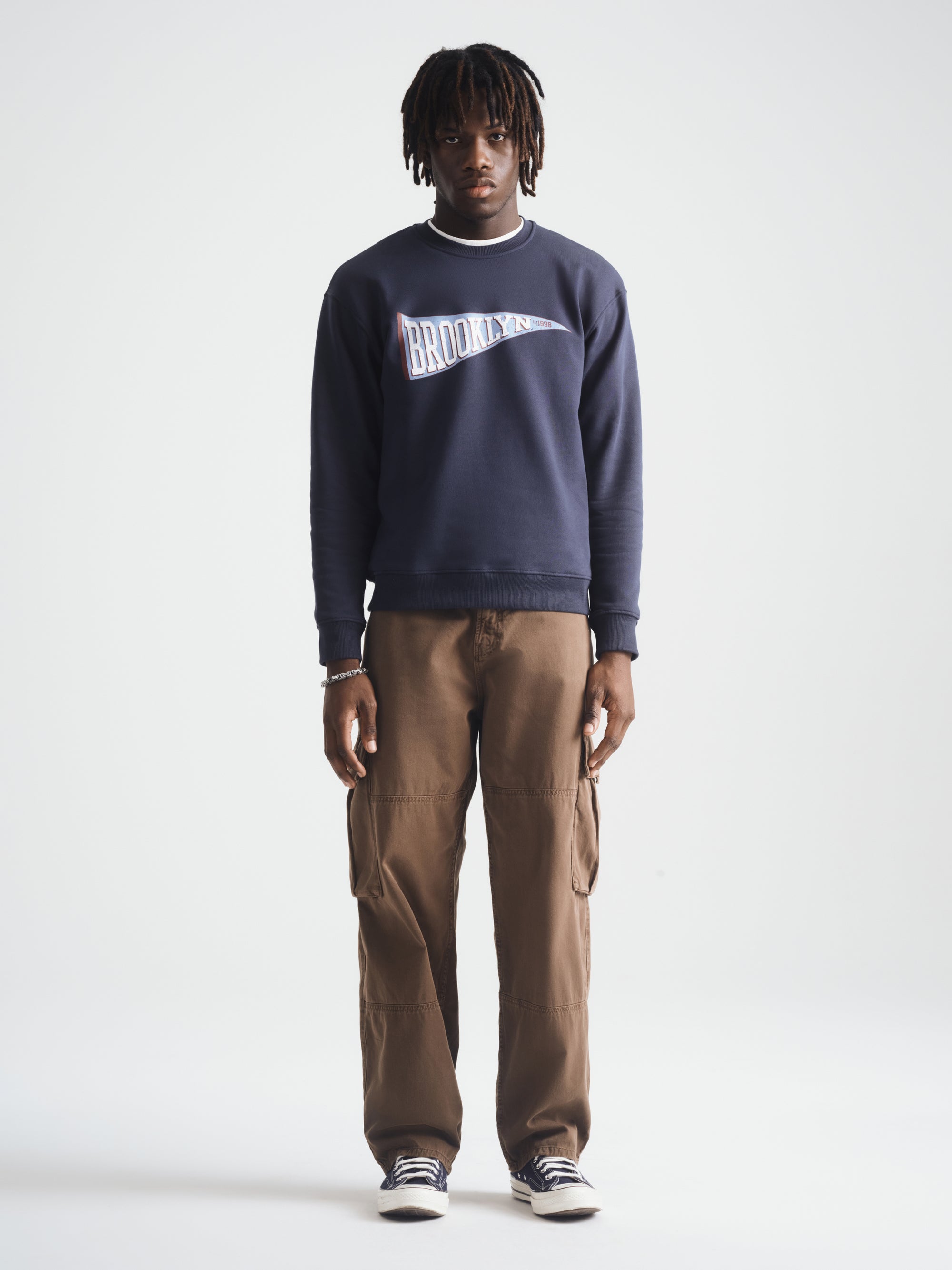 Men's Brooklyn Varsity Sweatshirt in Blueberry