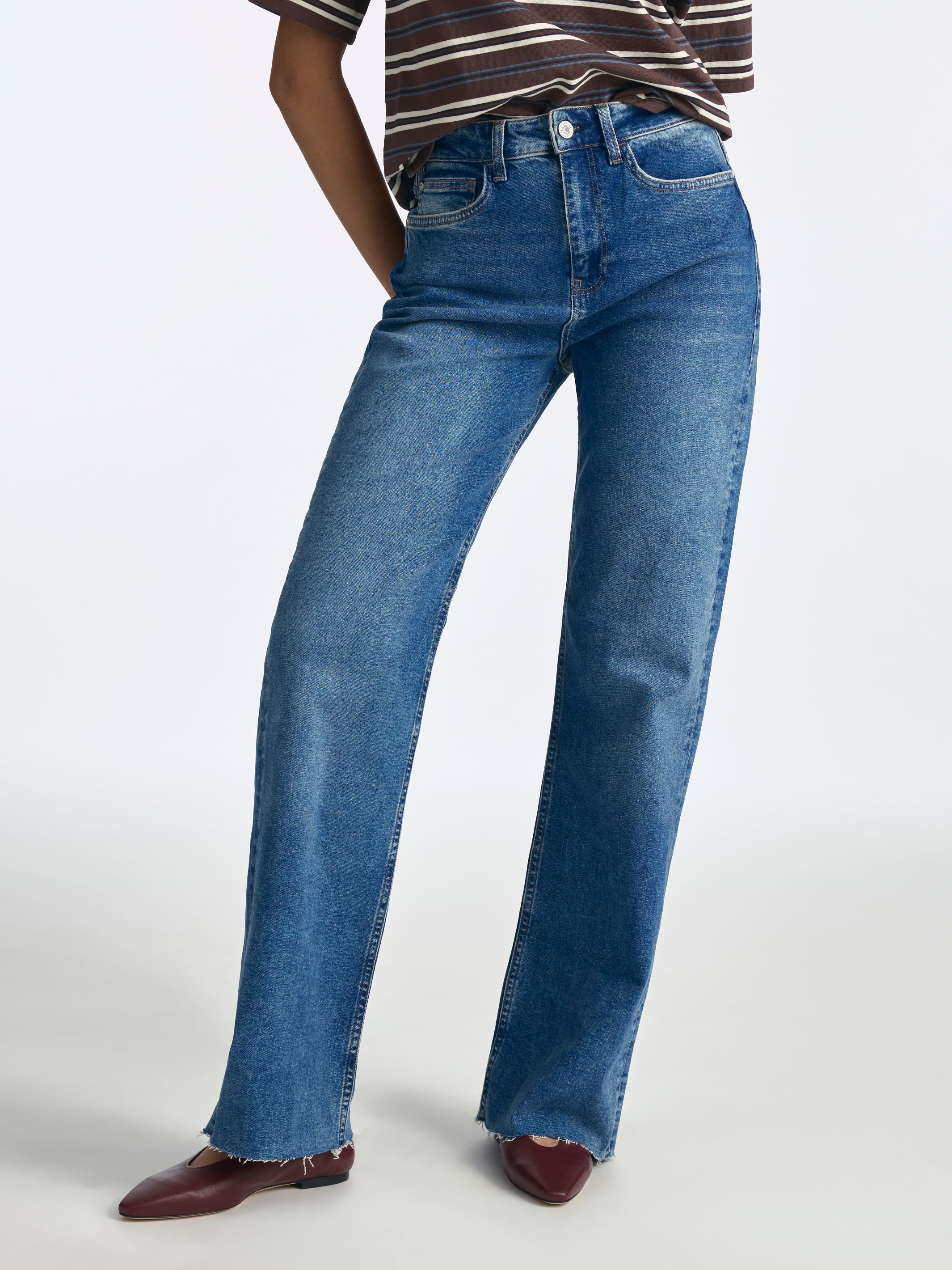 Park High Rise Wide Leg Jeans in Indigo Denim - BROOKLYN INDUSTRIES