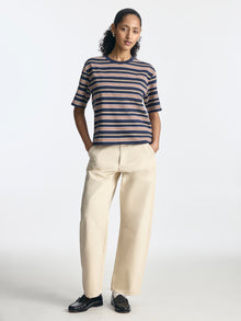 Women's Striped T-Shirt in Polar Night - BROOKLYN INDUSTRIES