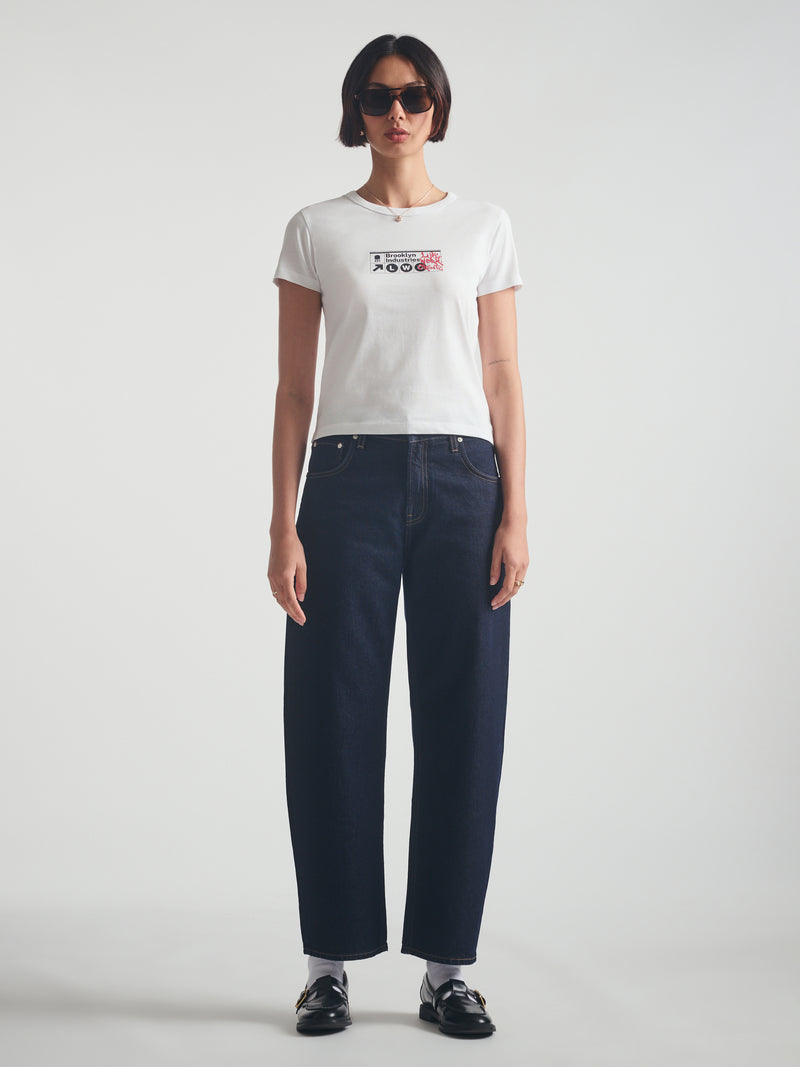 Women's Cargo Jeans in Rinse Denim