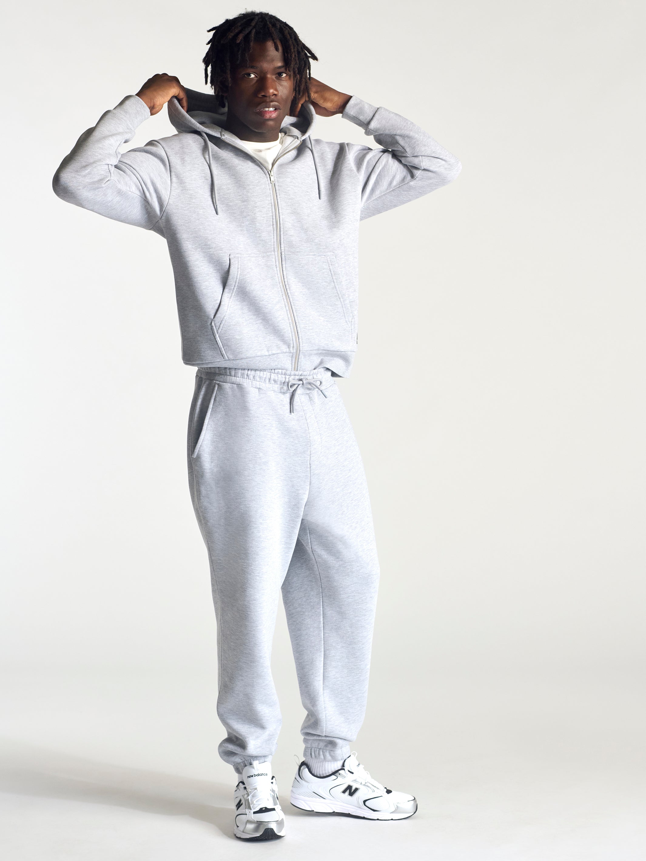 Men's Sweatpants In Grey Melange - BROOKLYN INDUSTRIES