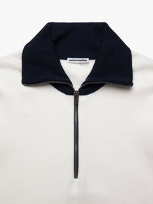 Women's Half Zip Sweater in Antique White - BROOKLYN INDUSTRIES