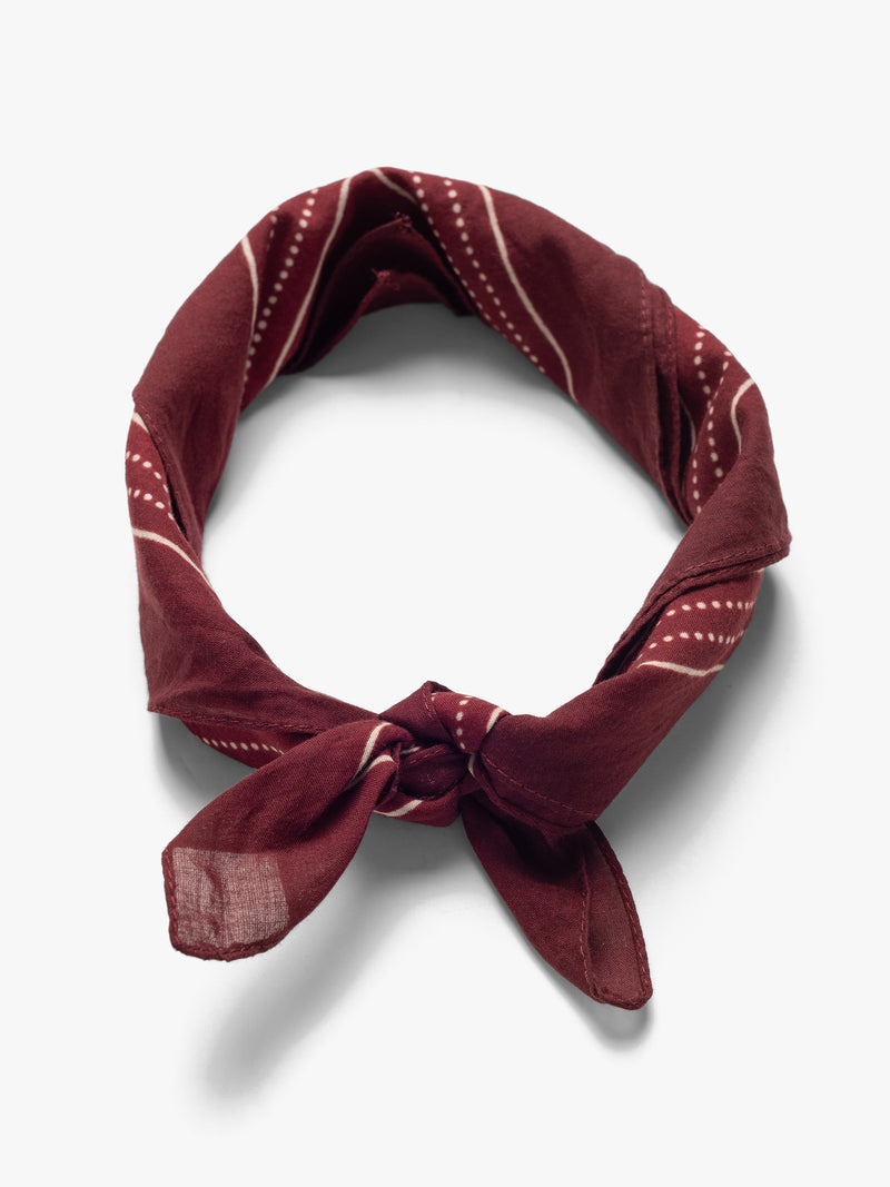 Brooklyn Bandana in Red Mahogany - BROOKLYN INDUSTRIES