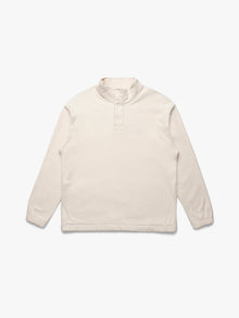 Men's Brooklyn Half Buttoned Sweatshirt in Turtledove - BROOKLYN INDUSTRIES