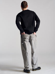 Men's Hoyt Crew Neck Sweatshirt In Black - BROOKLYN INDUSTRIES