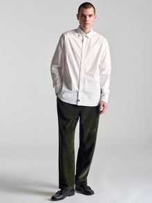 Men's Long Sleeve Shirt In White - BROOKLYN INDUSTRIES