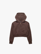 Women's Zip Up Sweatshirt In Coffee Bean - BROOKLYN INDUSTRIES