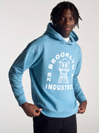 Men's Brooklyn Vintage Hooded Sweatshirt In Blue Shadow - BROOKLYN INDUSTRIES