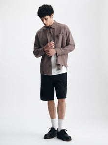 Men's Long Sleeve Plaid Shirt in Black Check - BROOKLYN INDUSTRIES