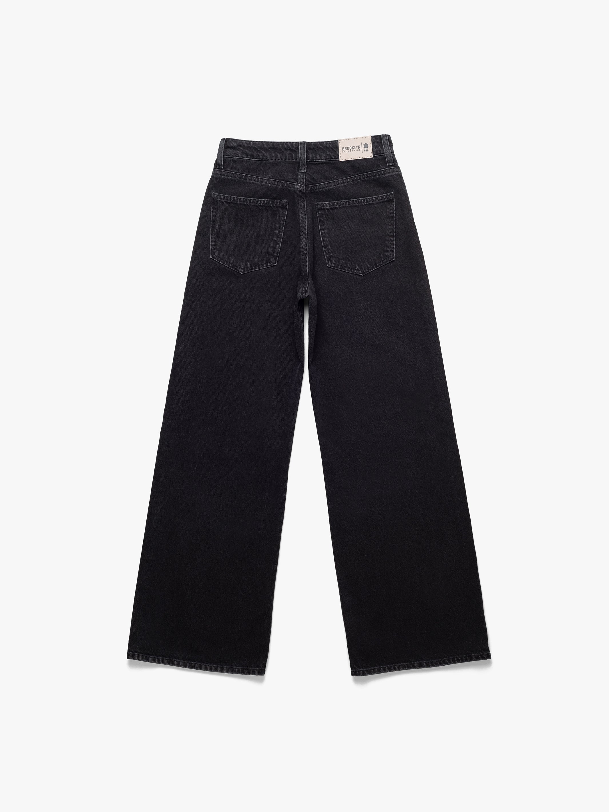 Women's Midtown Mid-Rise Relaxed Pants In Dark Smoke Denim - BROOKLYN INDUSTRIES