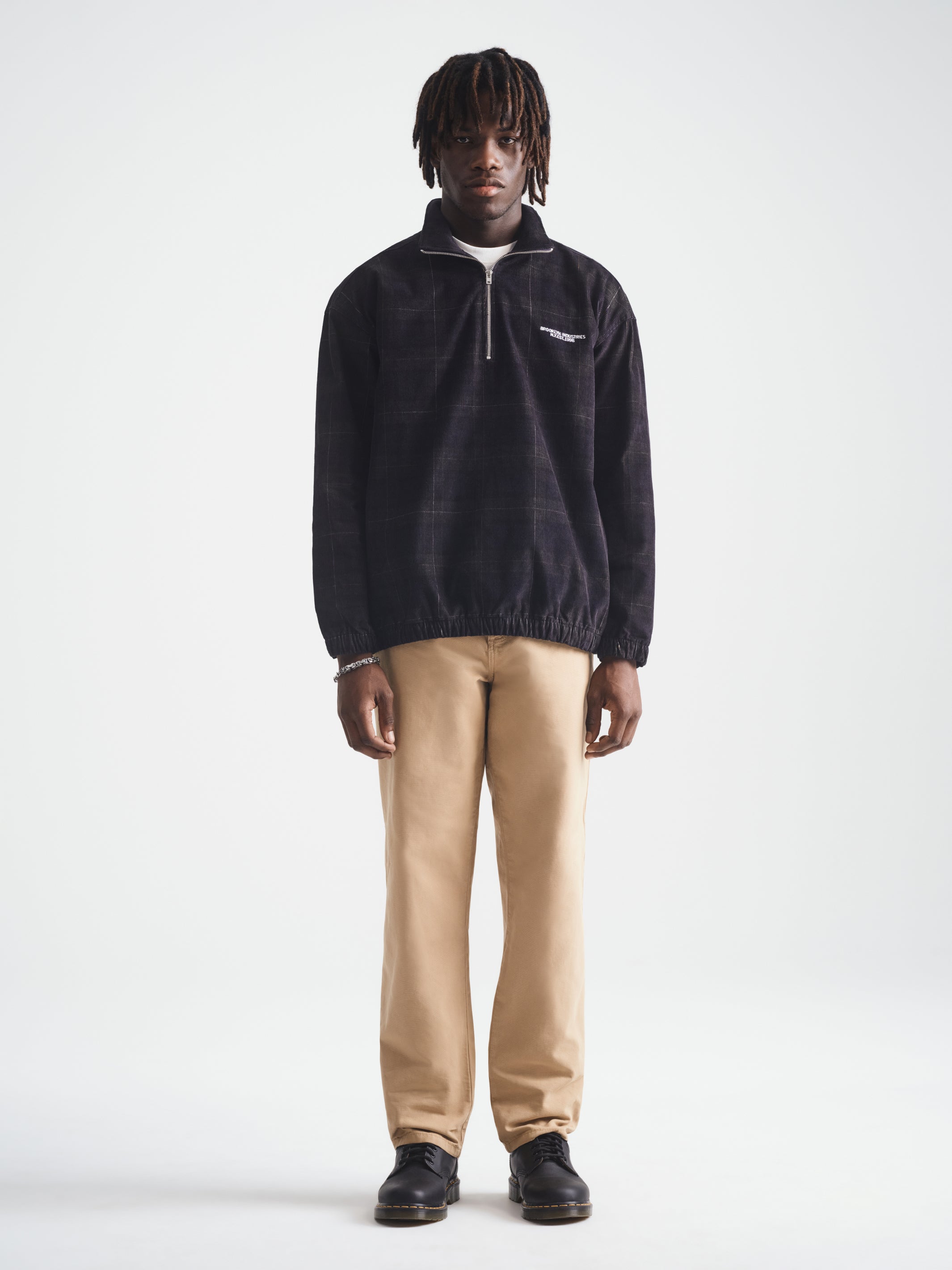 Brooklyn Industries Men's Brooklyn Half Zip Plaid Overshirt in