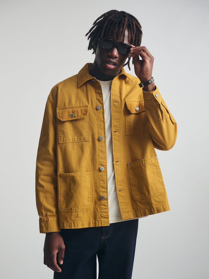 Men's Utility Shacket in Chai - BROOKLYN INDUSTRIES