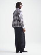 Men's Brooklyn Long Sleeve Plaid Shirt in Black Iris Check - BROOKLYN INDUSTRIES